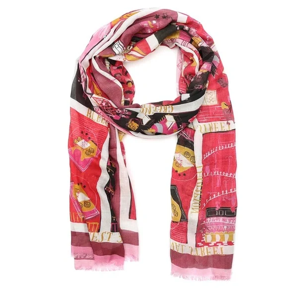 โ ๏ธ Kate Spade New York Women's Holiday Rooftops Oblong Scarf ๐โ ๏ธ - Picture 2 of 10